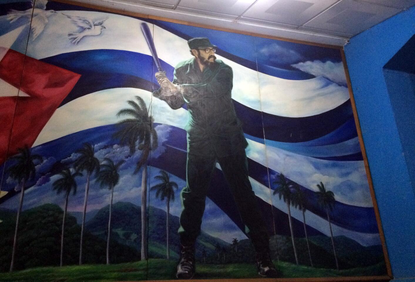 The past dies slowly in Cuba, where every baseball park has a photo or portrait of Fidel Castro in fatigues playing baseball.