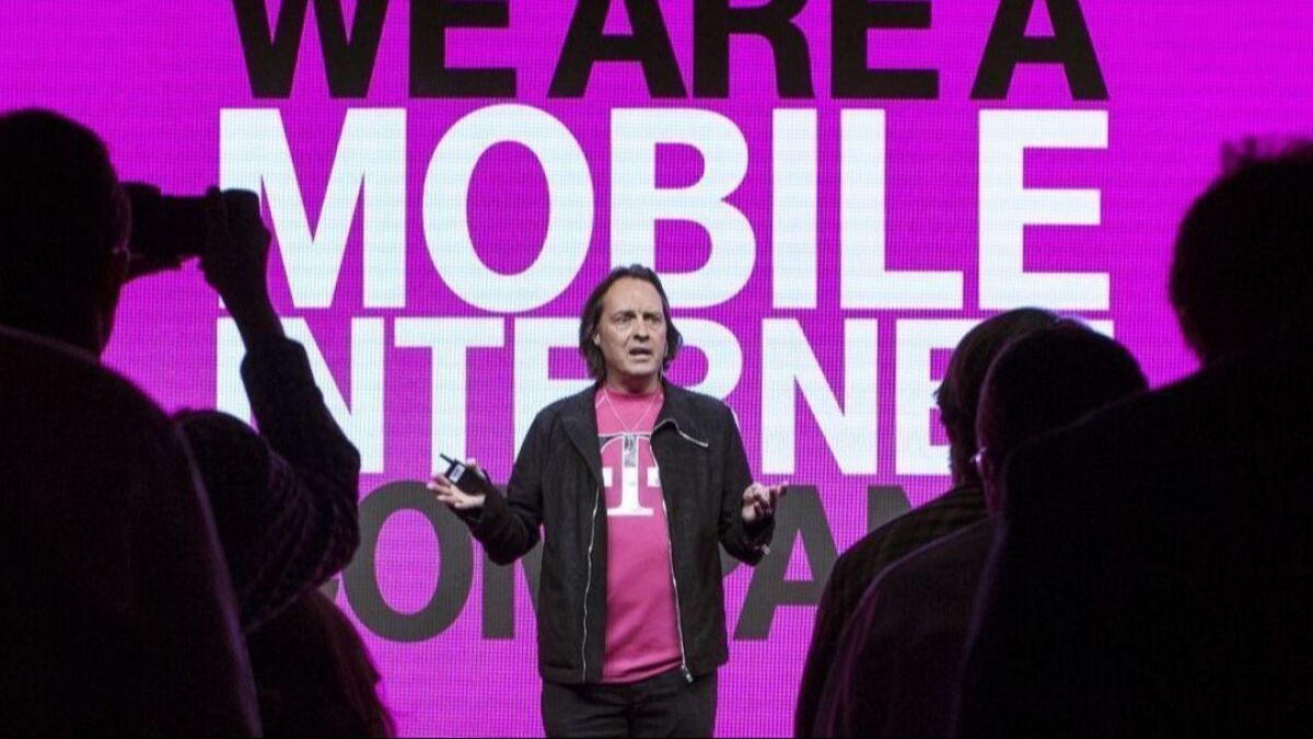 T-Mobile Chief Executive John Legere at a media event in San Francisco in 2014.