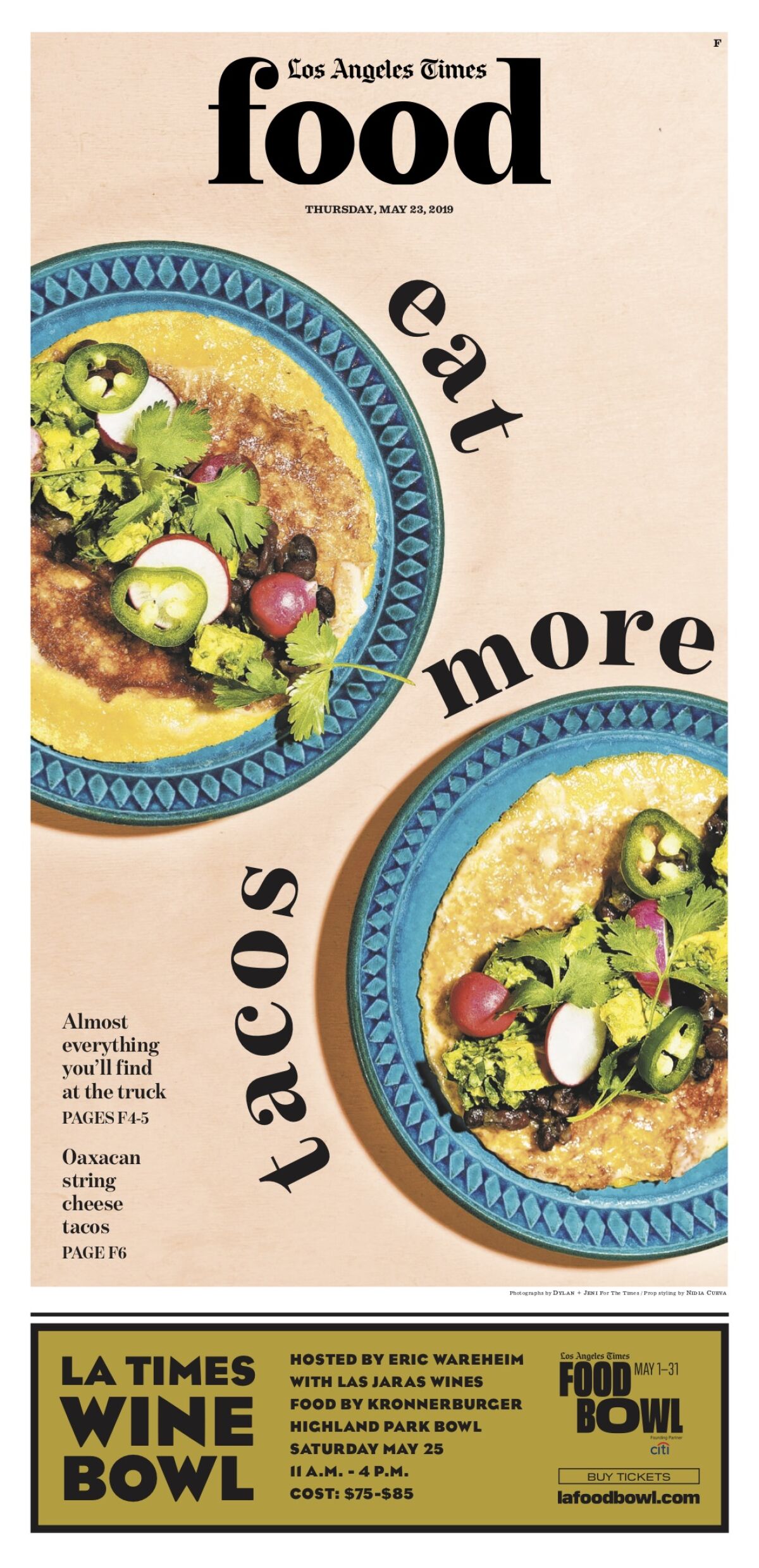 Los Angeles Times Food cover, May 23, 2019