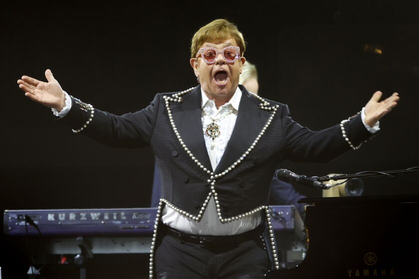 Elton John performed during his "Farewell Yellow Brick Road: The Final Tour" at Petco Park