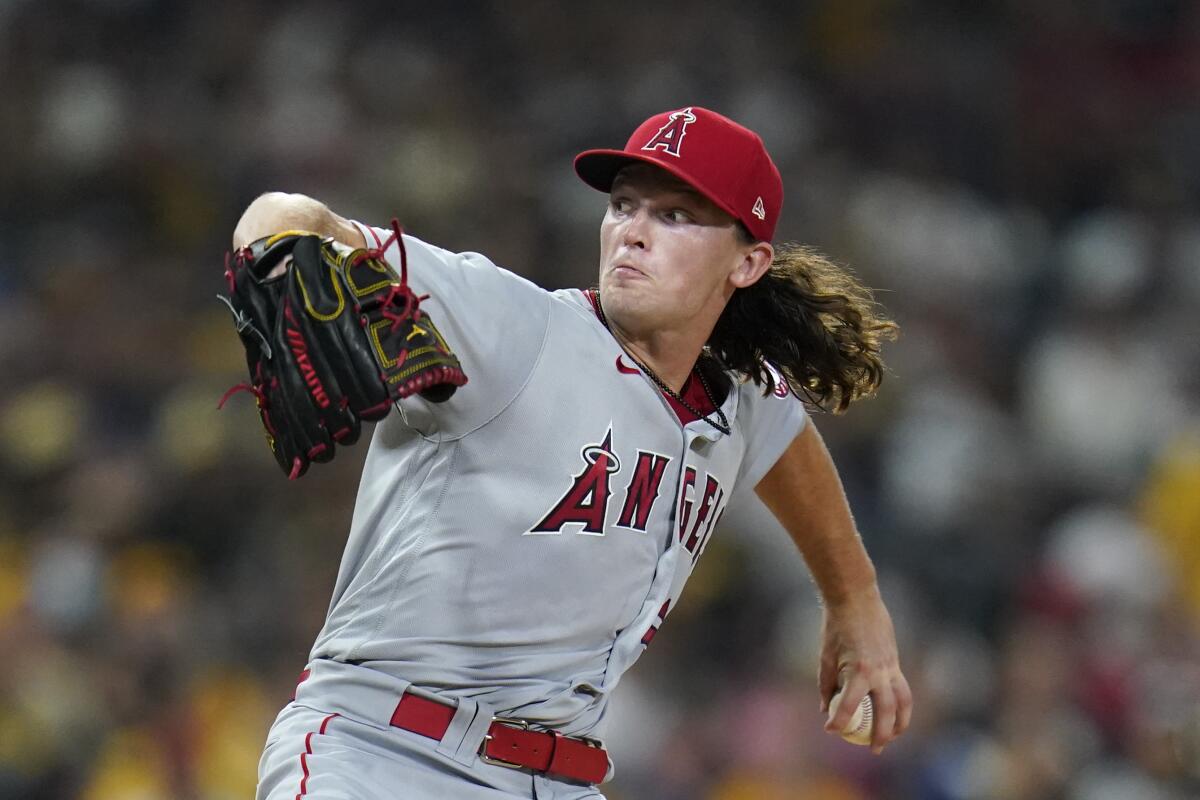 Packy Naughton threw five scoreless innings in the Angels' win Tuesday.