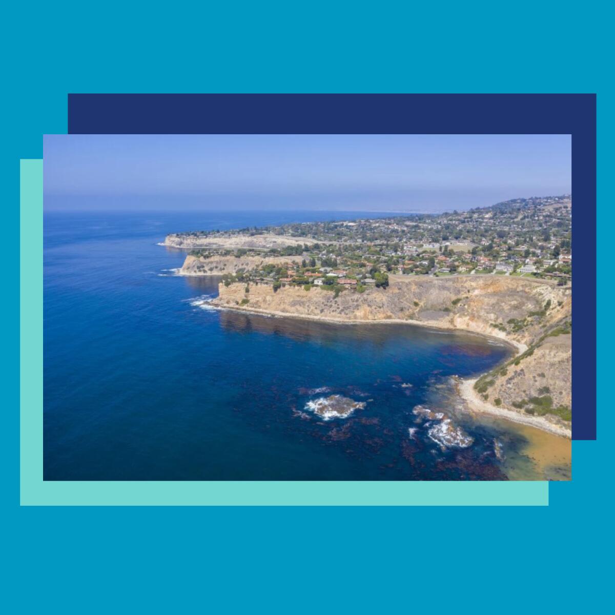 View of the Palos Verdes Peninsula from a height.
