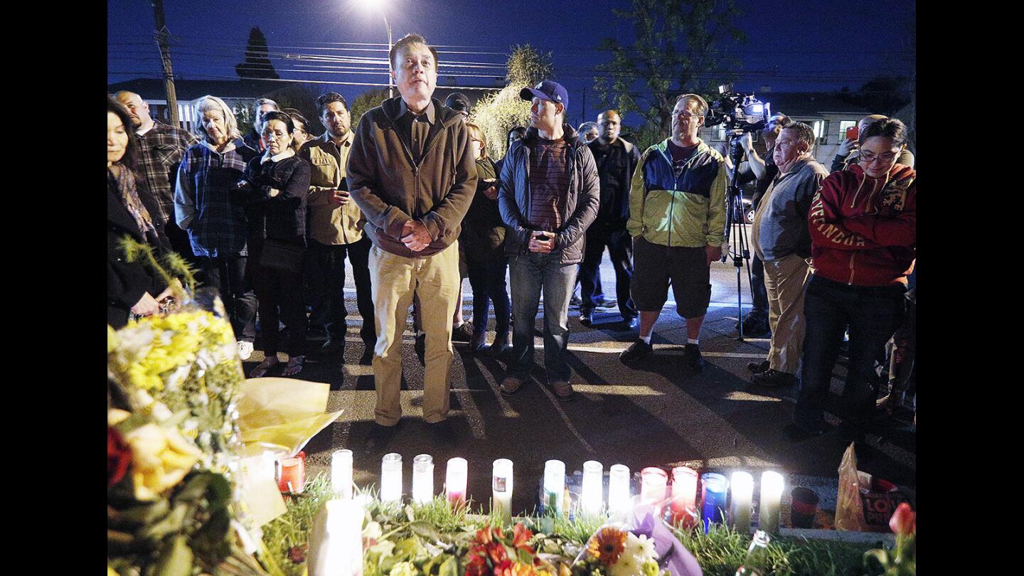 Photo Gallery: Shrine and Ghost Bike memorial for fallen bicyclist