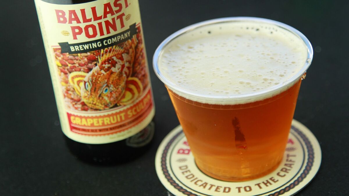 May 20, 2015_San Diego, CA_USA_ | Grapefruit Sculpin from Ballast Point will be served at this years San Diego County Fair. | Photo by K.C. Alfred/UT San Diego/Copyright 2015