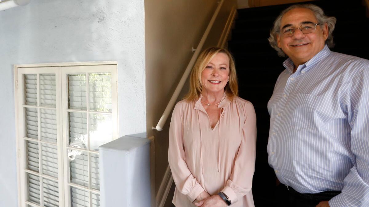 Fox Searchlight co-presidents Stephen A. Gilula, right, and Nancy Utley, at Fox Searchlight headquarters in Los Angeles in January. The independent film studio, which is part of 20th Century Fox Film, dominated this year's Academy Awards.