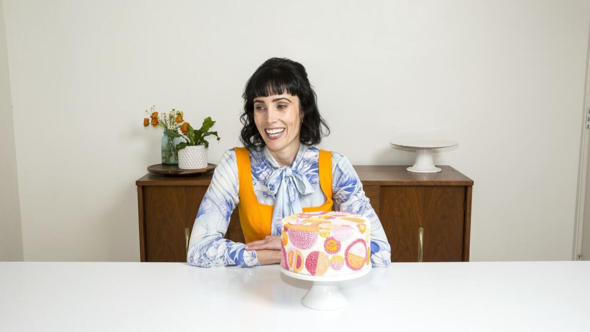 Los Angeles-based baker and cake designer Alana Jones-Mann in her home studio.