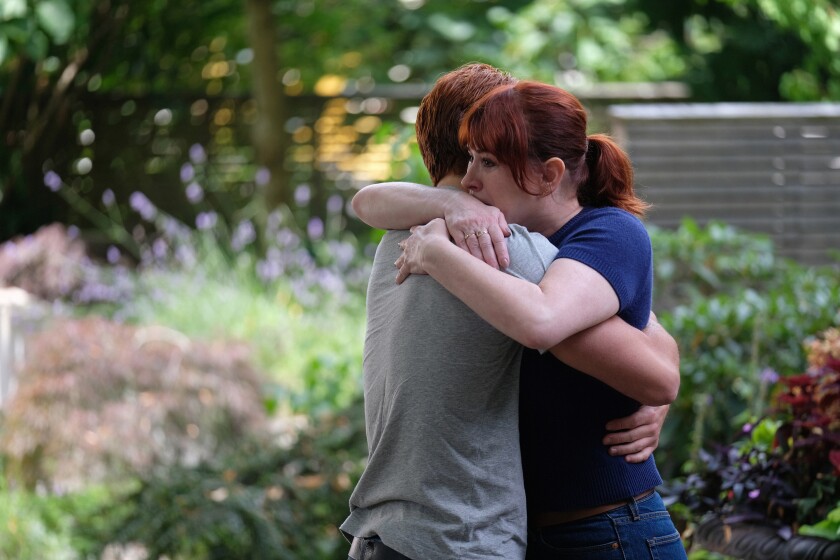 KJ Apa and Molly Ringwald in "Riverdale" on the CW.