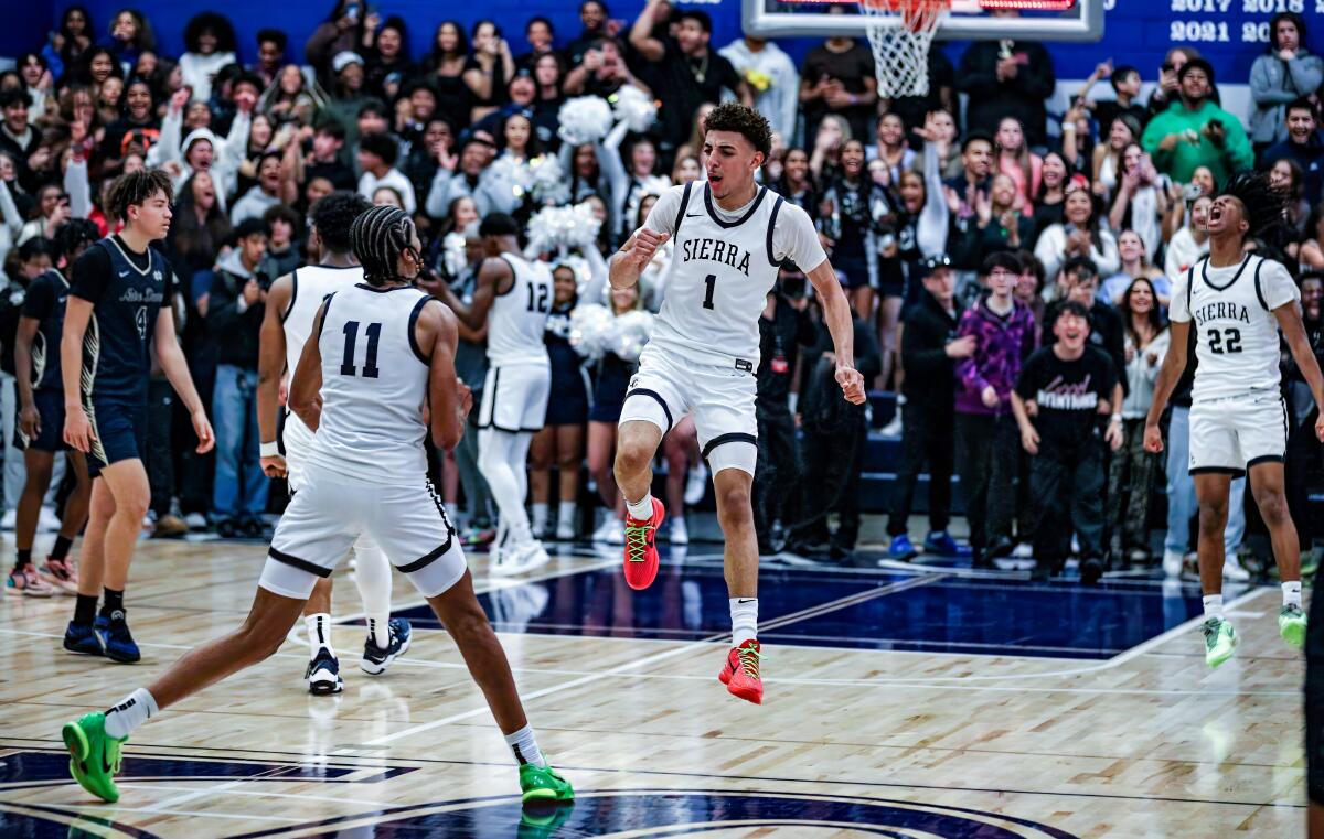 Justin Pippen launches Sierra Canyon celebration after rallying from 17 points down in fourth quarter 