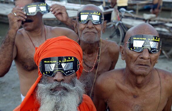 Eclipse watching in India