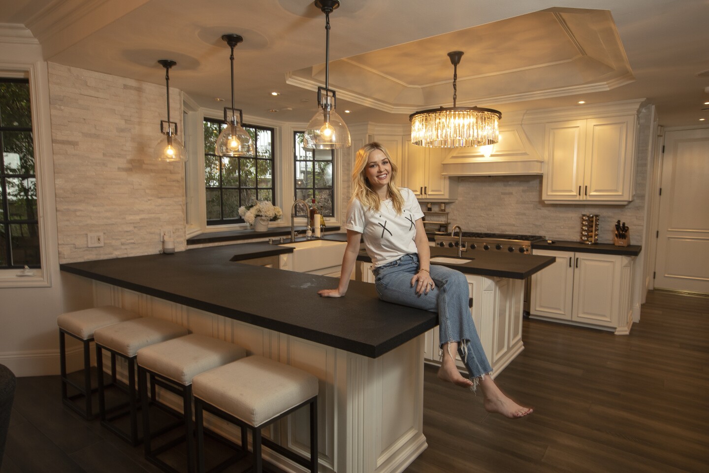LOS ANGELES, CA-NOVEMBER 20, 2019: Actress Ambyr Childers, the new lead of the next season of the Netflix series, “You,” is photographed in her favorite room of her home in Los Angeles, the kitchen. (Mel Melcon/Los Angeles Times)