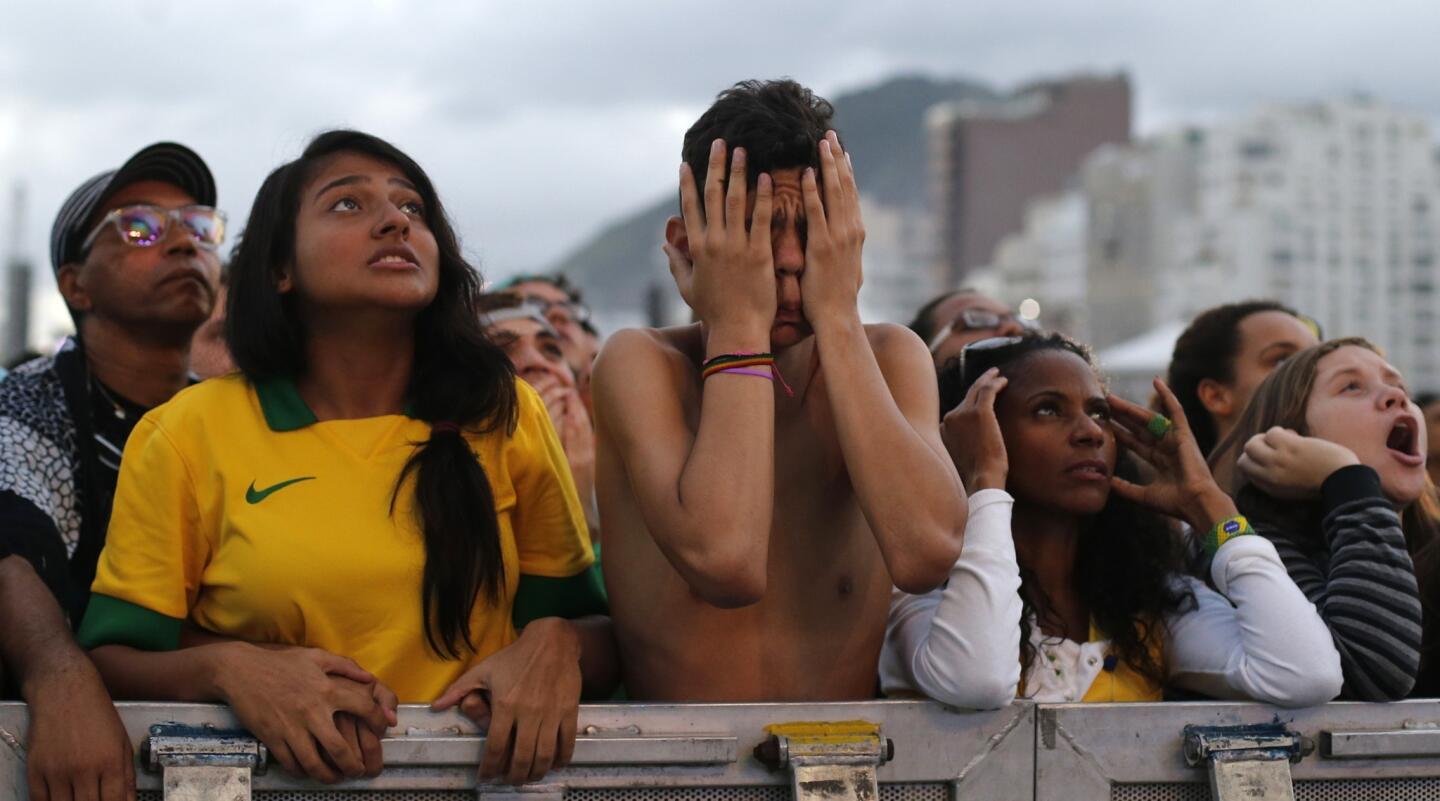 Brazil fans react