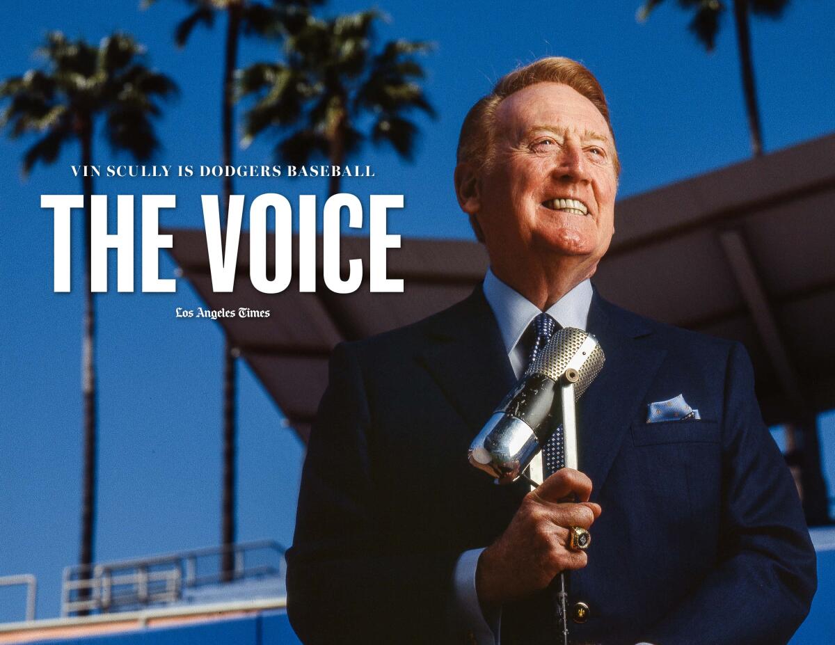Legendary Dodgers announcer Vin Scully is celebrated in the forthcoming book, "The Voice."