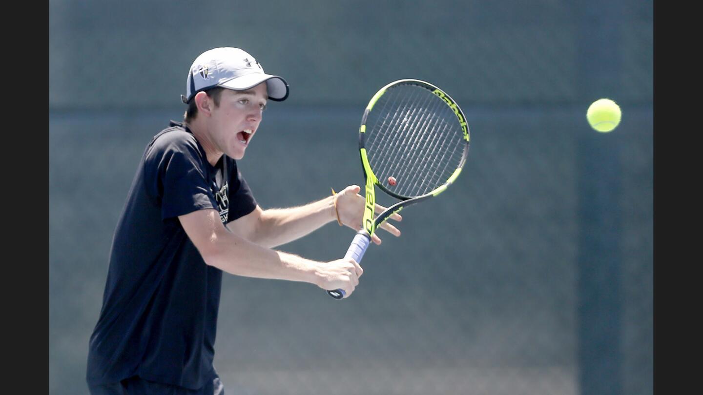 Photo Gallery: St. Francis High School tennis doubles play in league individual tournament