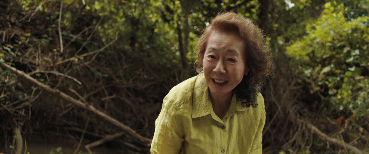 Yuh-Jung Youn  plays an unpredictable grandmother in “Minari.”