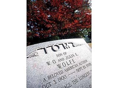 The grave of writer Thomas Wolfe