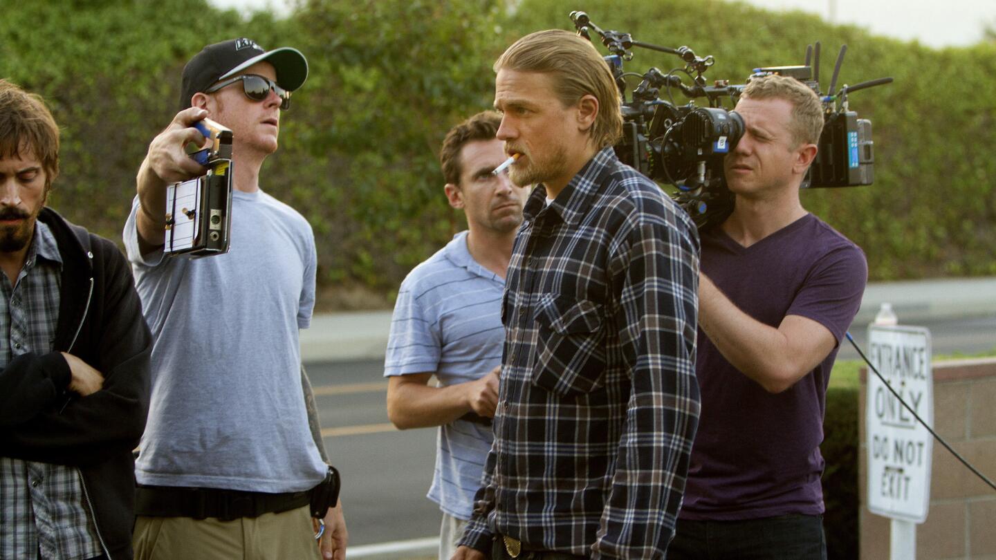 On the set: 'Sons of Anarchy'