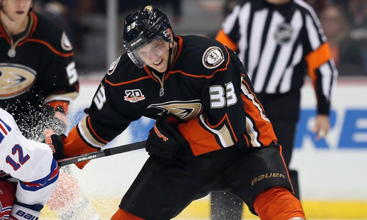 Ducks forward Jakob Silfverberg recorded an assist playing on the team's top line in a 6-3 win over the San Jose Sharks on Tuesday.