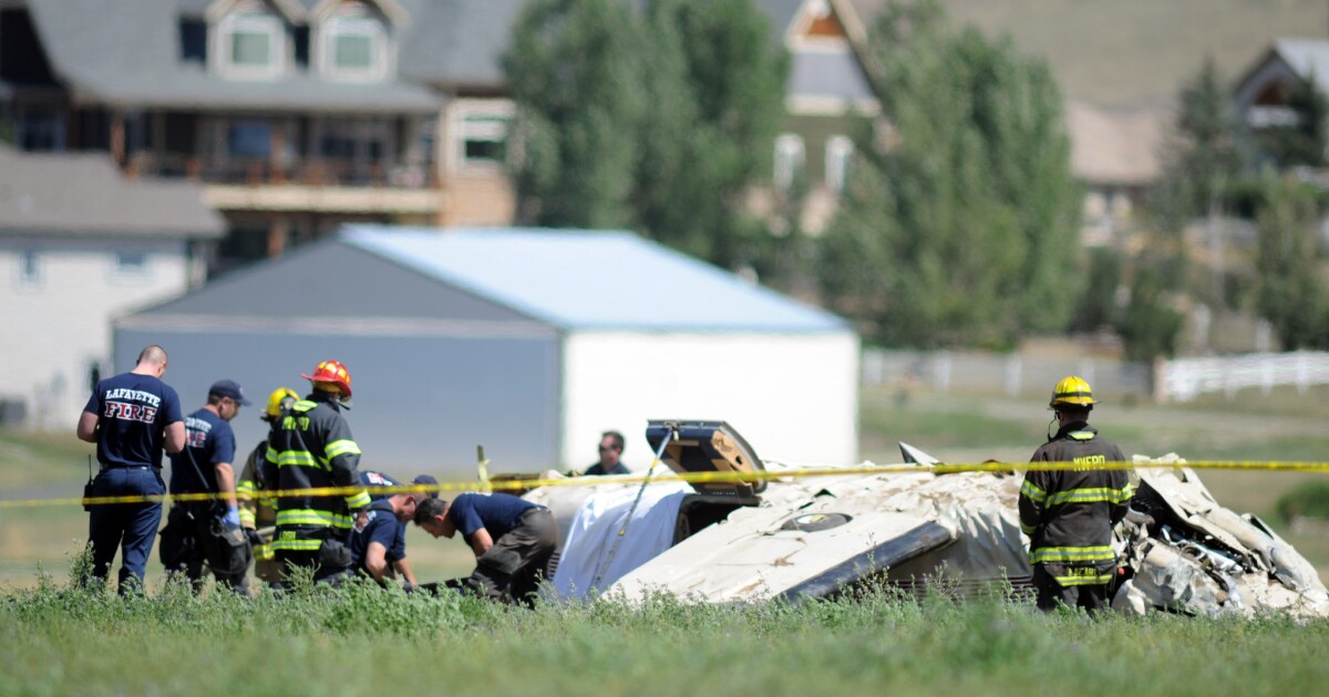Five killed in singleengine plane crash in Colorado Los