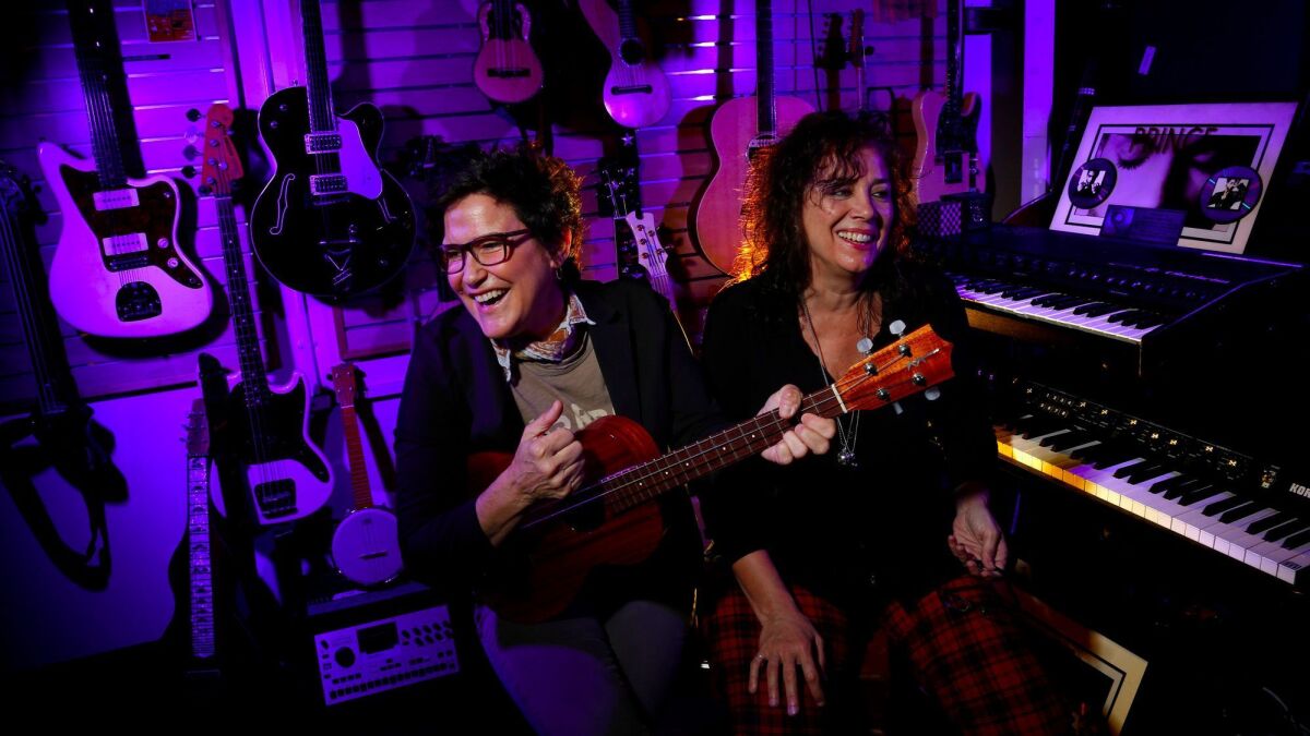 Wendy Melvoin, left, and Lisa Coleman in their studio in Hollywood.