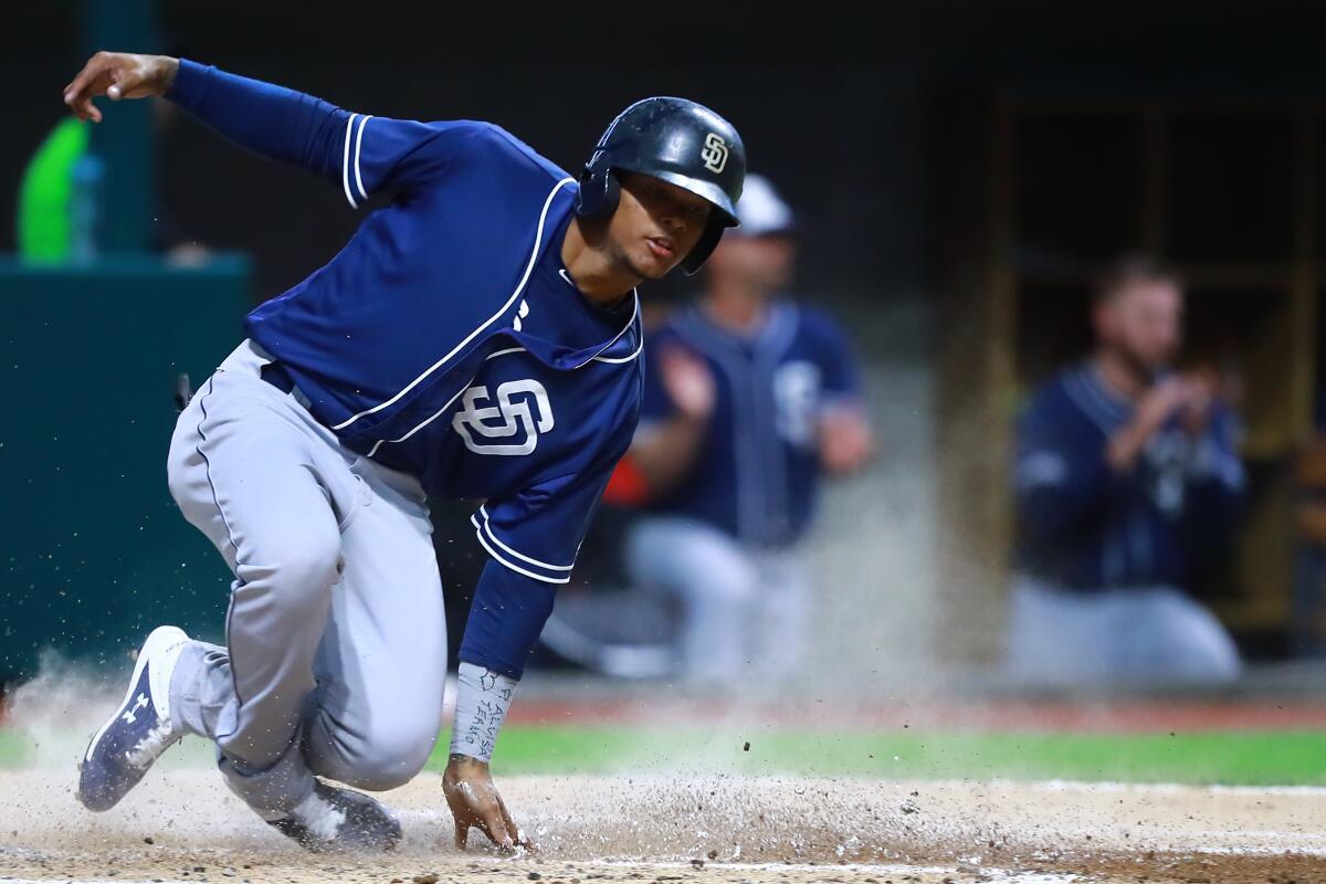 Padres trade Franmil Reyes, Logan Allen for outfield prospect - The San  Diego Union-Tribune