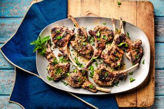 Tender Moroccan Spiced Grilled Lamb Rib Chops.