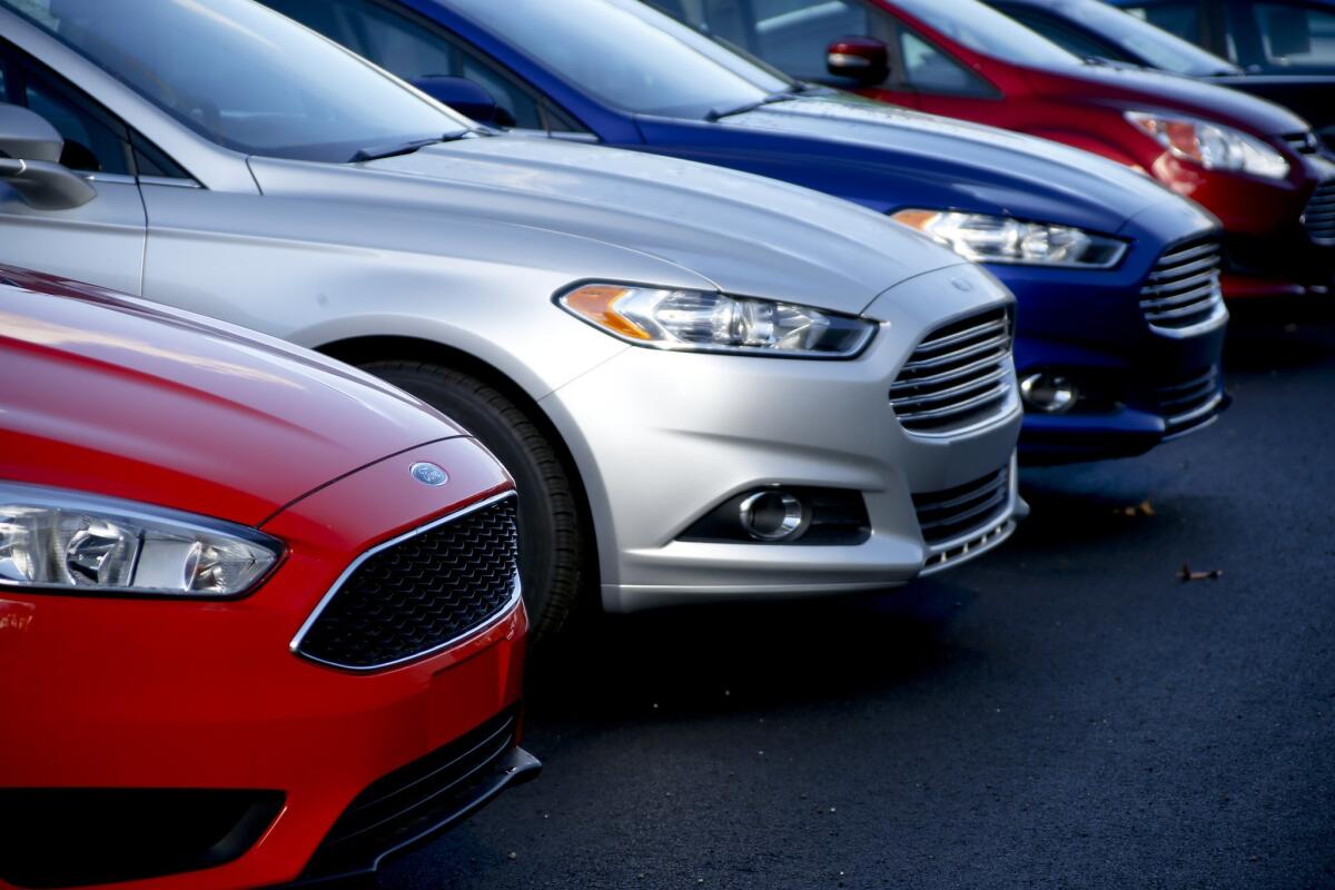 Ford, Nissan and Fiat Chrysler each reported big U.S. sales gains in March as the auto industry appeared to be headed for its best month in more than a decade.