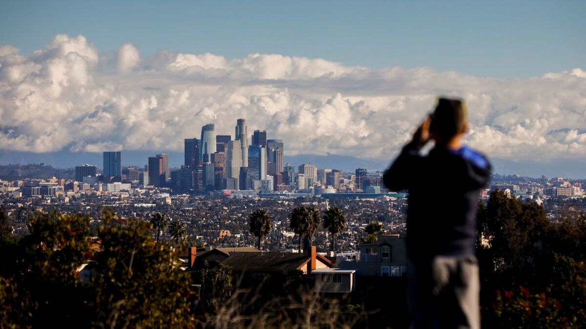 View of downtown Los Angeles from Kenneth Hahn State Recreation Area.