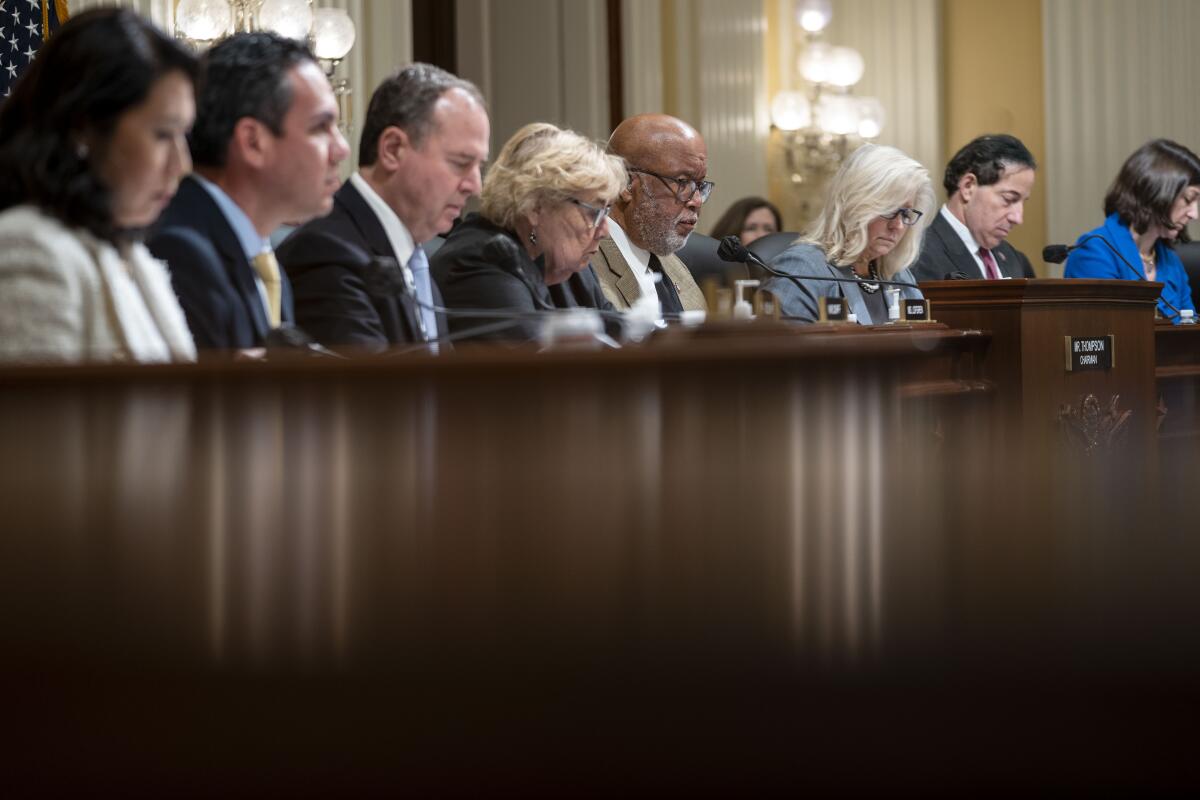 Members of the House select committee investigating
