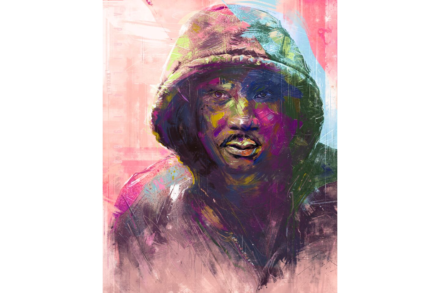 This painting of Martin Luther King Jr. in a hoodie to show support for Trayvon Martin and Black Lives Matter was one of Nikkolas Smith's first paintings of national importance.