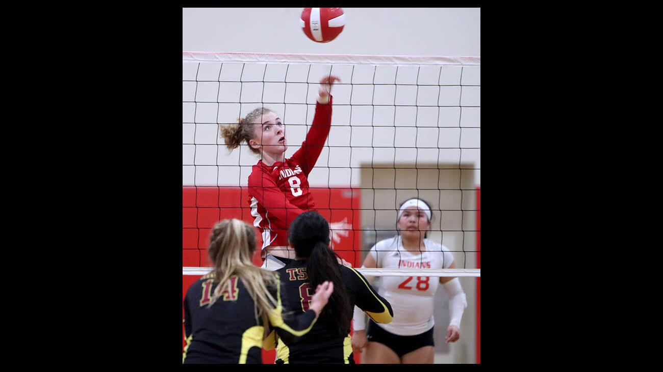 Photo Gallery: Burroughs High girls volleyball vs. Arcadia High