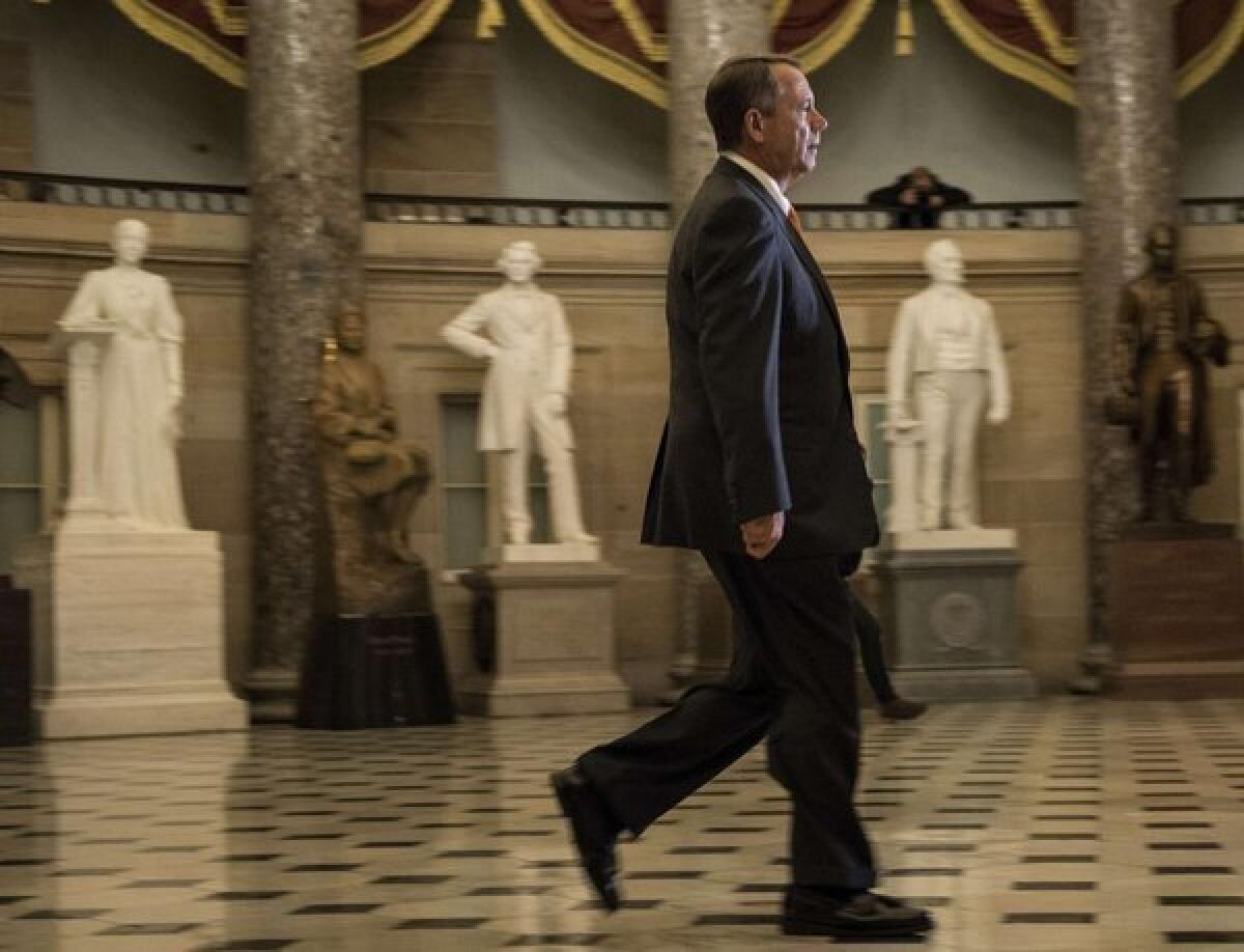 Speaker of the House John A. Boehner (R-Ohio) walks through the Capitol.