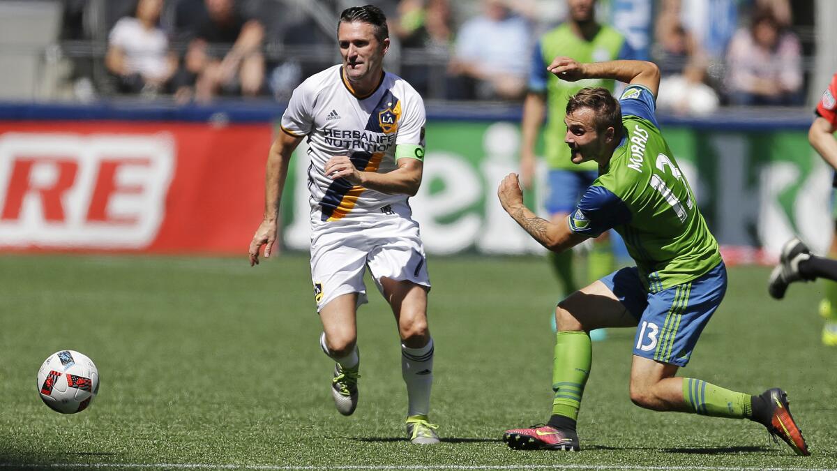 Robbie Keane and the Galaxy played to a 1-1 draw against the Sounders on July 31 in Seattle.