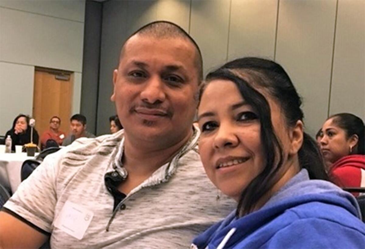 David and Vilma Martinez attend the Parent Academy at Cal State L.A.