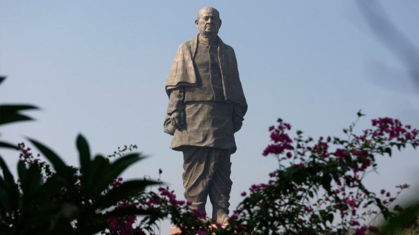 India unveiled the towering bronze statue of Sardar Vallabhbhai Patel, a key independence leader being promoted as a national icon in the ruling party's campaign ahead of next year's elections. Patel is a staple of Indian history books, though not as well-known outside India.