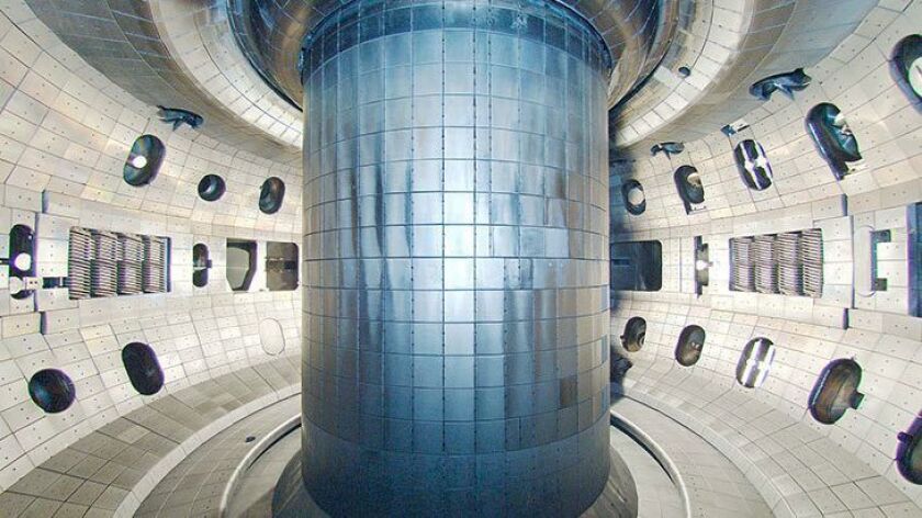 Fusion chamber at the DIII-D National Fusion Facility, operated by General Atomics. 