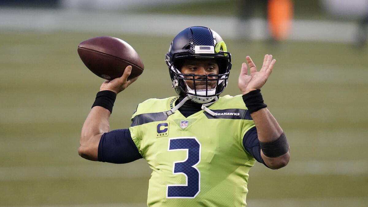 Seattle Seahawks quarterback Russell Wilson throws against the Arizona Cardinals on Nov. 19.
