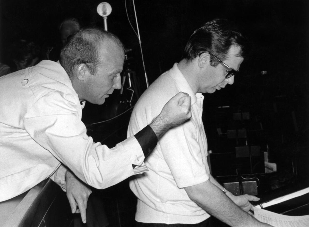 Composer Hans Werner Henze, left, with conductor Christoph von Dohnanyi in 1966.