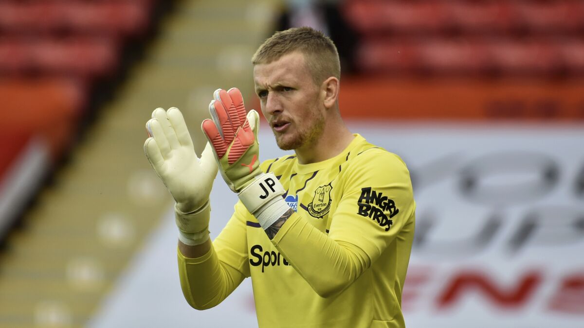 Everton goalkeeper Jordan Pickford will be playing for England against Iceland in the Nations League tournament on Saturday.