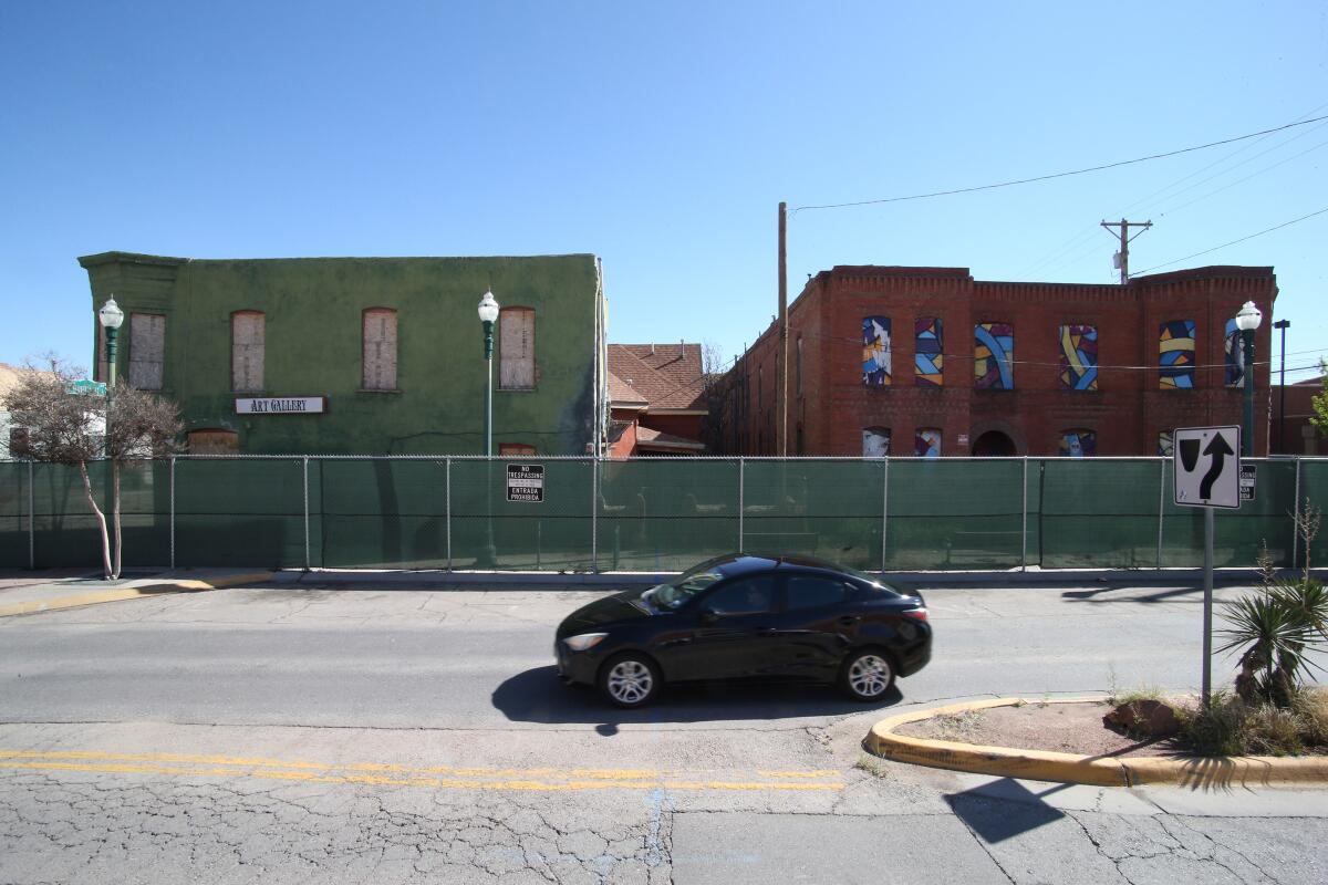 View of part of the buildings slated for demolition in the Duranguito neighborhood in downtown El Paso