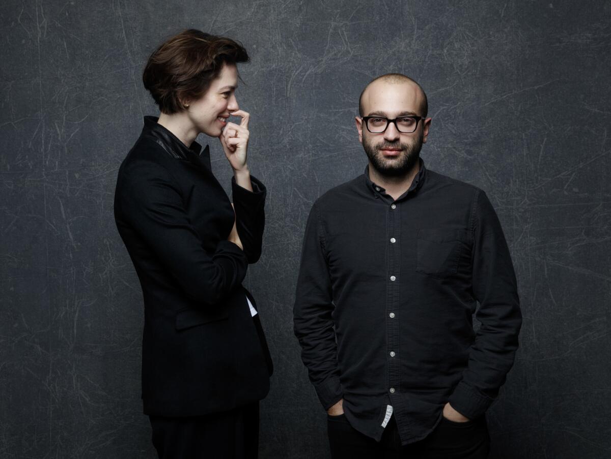 "Christine" actress Rebecca Hall and director Antonio Campos at the Sundance Film Festival.