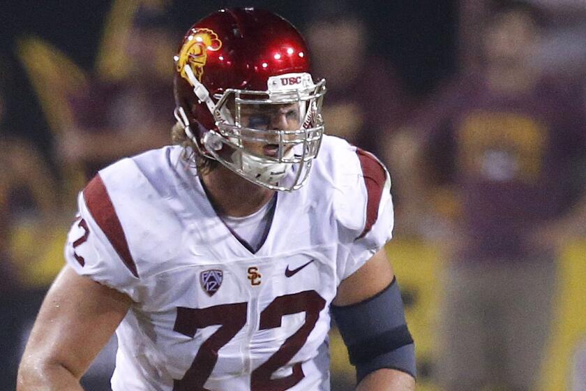 USC tackle Chad Wheeler is still dealing with a sore foot a week before the season opener.