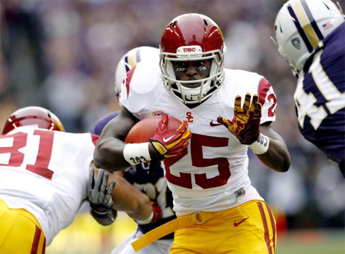 Silas Redd, USC's 2012 rushing leader, could be challenged by freshman Justin Davis.