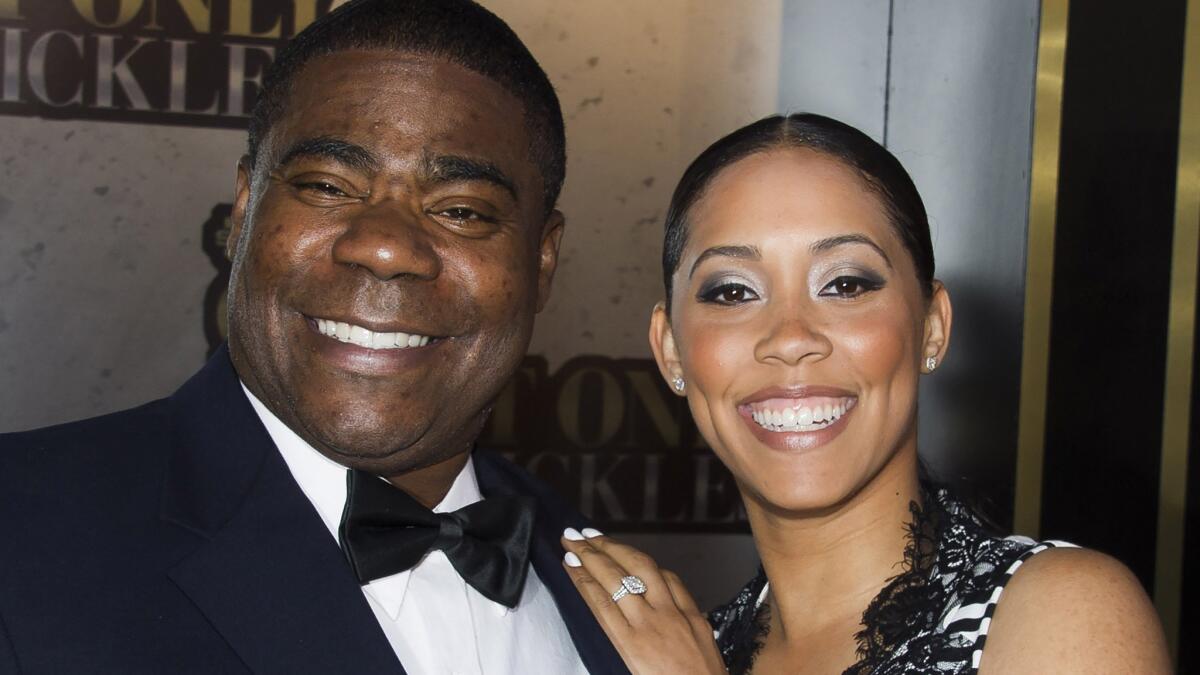 Tracy Morgan and Megan Wollover -- pictured in May 2014, before he was seriously injured in a six-vehicle crash -- got married Sunday in New Jersey.