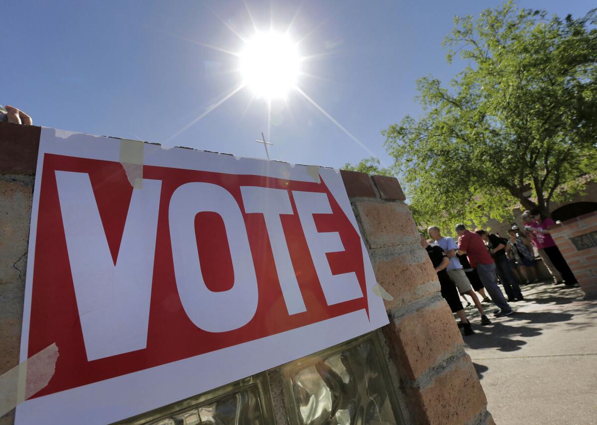 Republican voters in Arizona and Utah went to the polls Tuesday.
