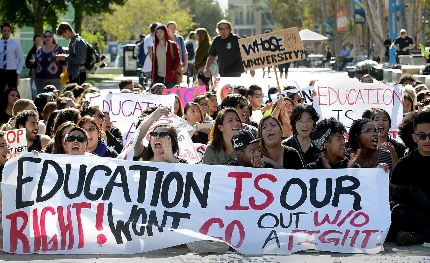 UCSD students protest tuition hikes