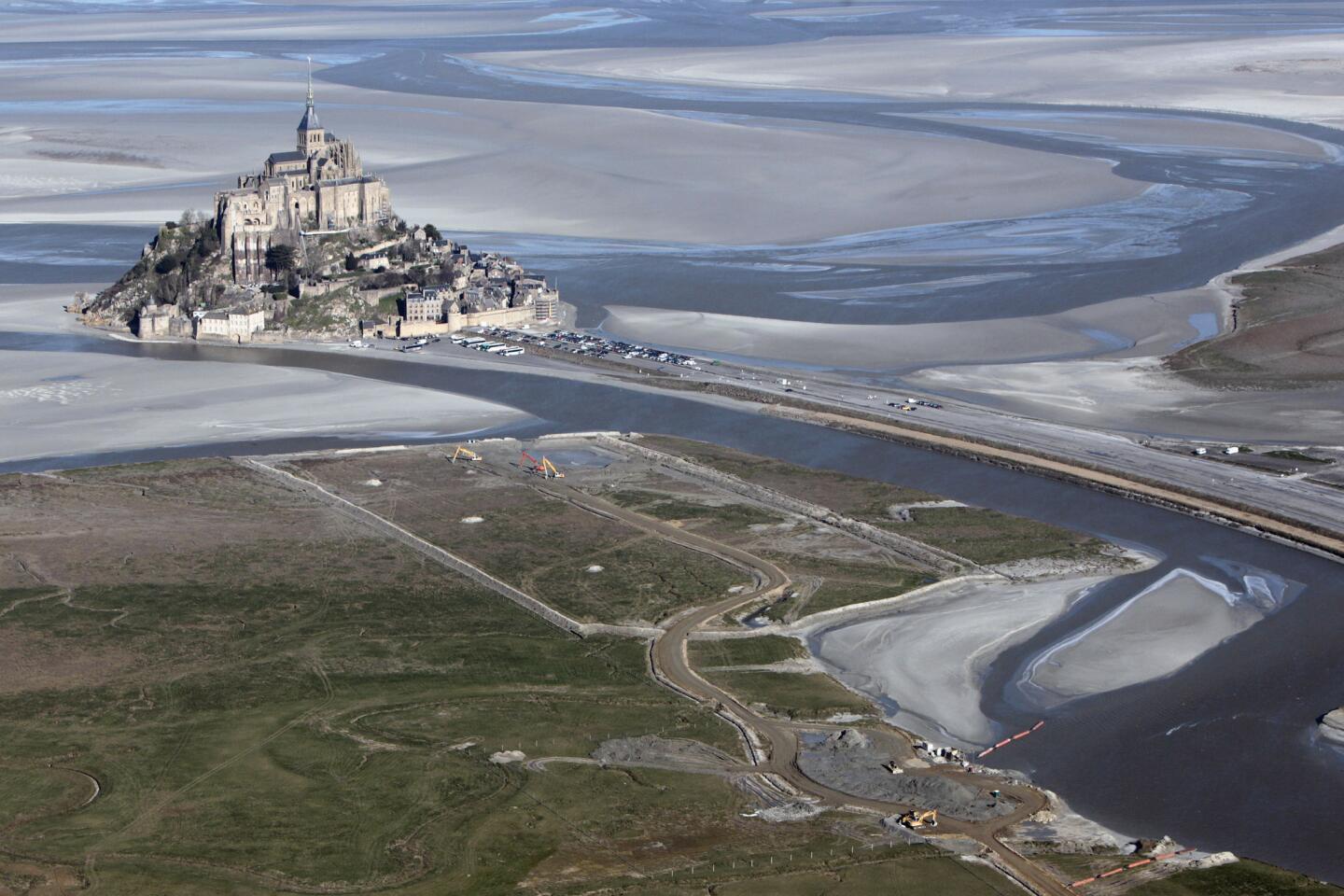Aerial view of Mont St. Michel