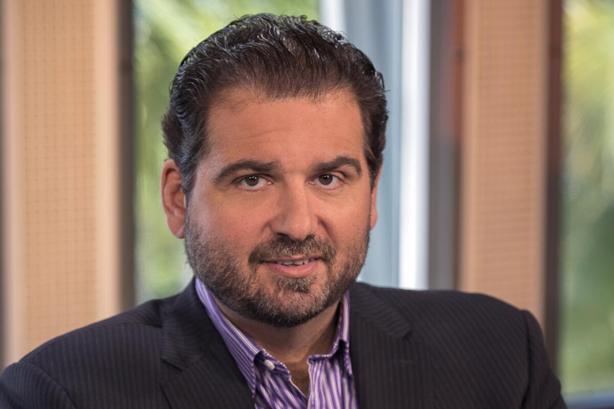 Dan Le Batard on the set of ESPN's Highly Questionable in Miami, Fla., in 2014.