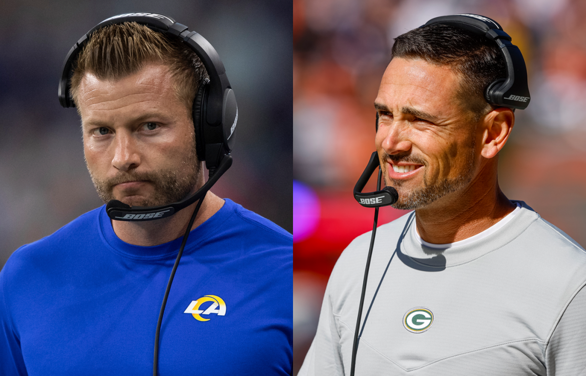 Rams coach Sean McVay, left, and Packers coach Matt LaFleur.