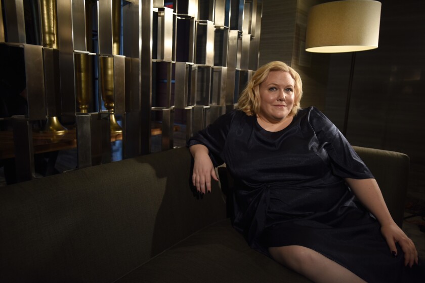 Lindy West, executive producer of Hulu's "Shrill" and author of the memoir on which the series is based, at the Park Hyatt in Manhattan.