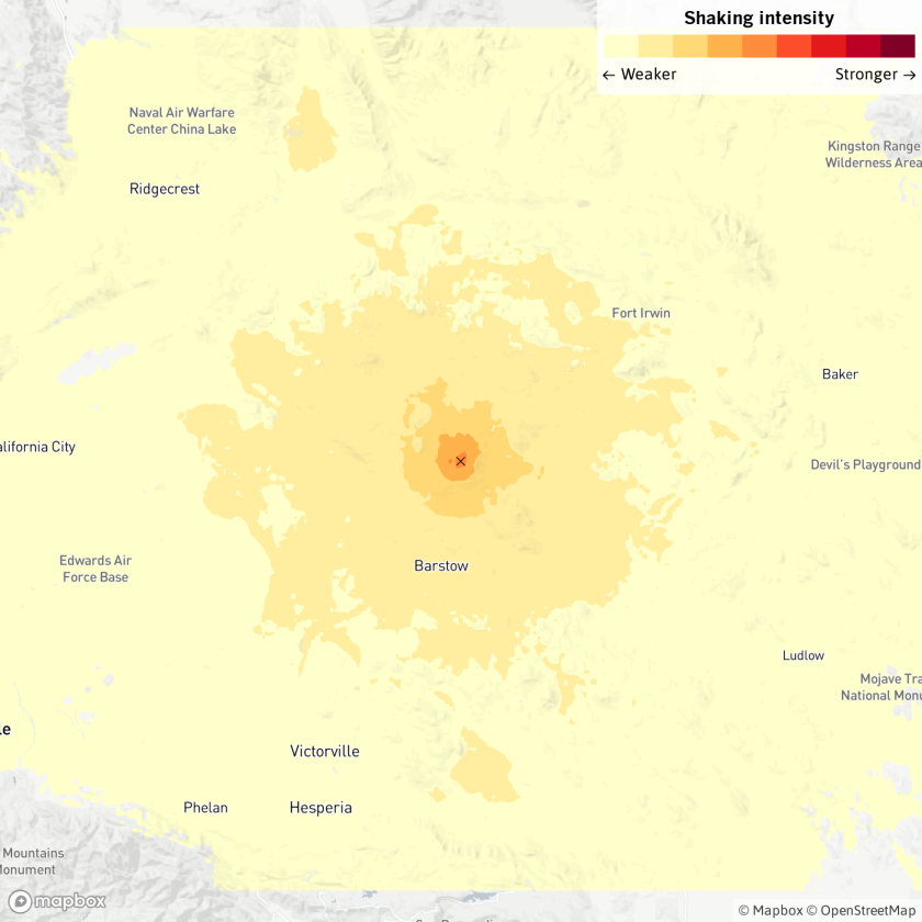 Barstow earthquake